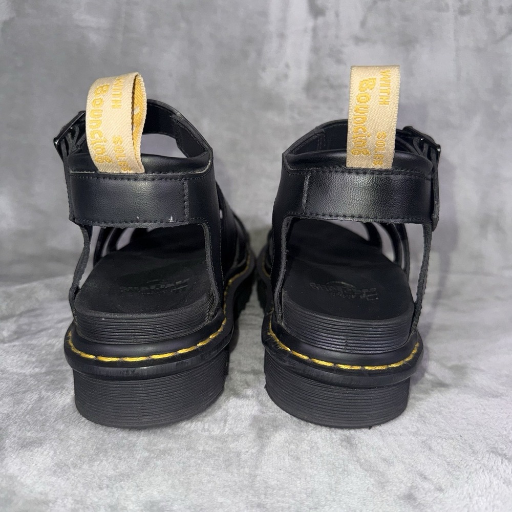 Dr. Doc Martens Blaire Athena Gladiator Sandals Black Women's Size 8 Retro - Picture 7 of 16